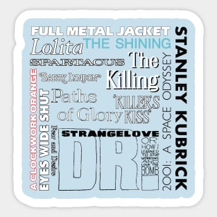 Stanley Kubrick Filmography Sticker